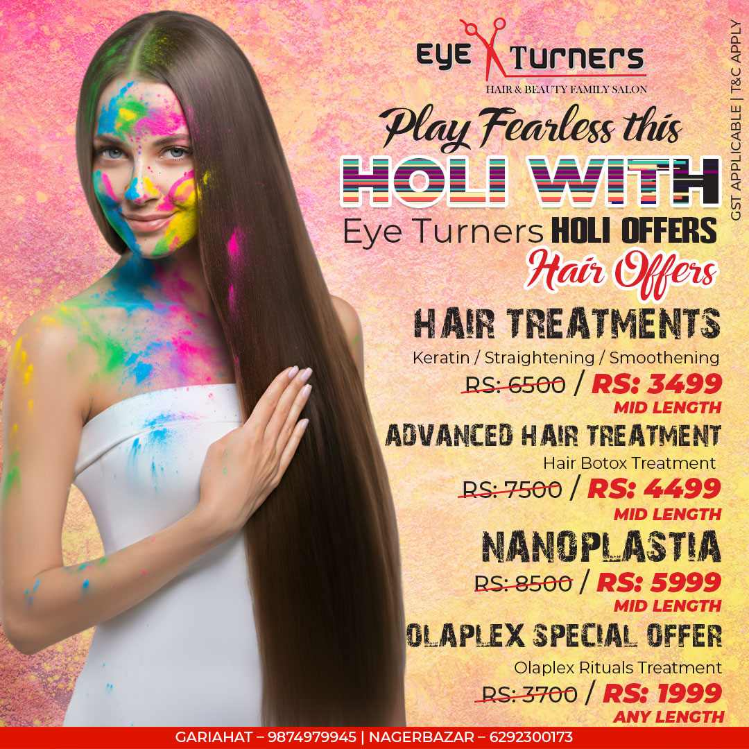 HOLI OFFERS 2026 EYE TURNERS HAIR AND BEAUTY SALON BEST SALON IN KOLKATA
